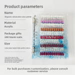 Nail Display Board Manufacturer - Magnetic Detachable Acrylic Gradient Color Book for Gel Tips