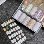 Nail Stickers Factory - Korean Style INS 3D 2D Floral Spring Summer Bow Hand-Painted Transfers