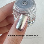 Mirror Nail Powder Factory - Silk Moonlight Cat Eye High Shine Chrome Pigment for Mirror Effect Nail Art