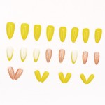 French Press-On Nails Manufacturer - Sunny Yellow Vibrant Glitter Tips Youthful Energy Western Fashion