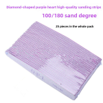 Nail Files Supplier - Factory Direct Sale Double Diamond Square Toothed Sanding Strips Purple Heart