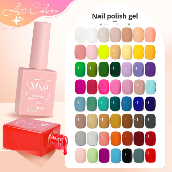 Gel Polish Set Supplier - MXSI Professional 60 Colors Trendy Solid 15ml/Bottle Salon Home Use