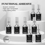 UV Gel Set Factory - MXSI Professional Soak off Builder Gel Silver Bottle Base Top Coat Matte