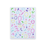 Nail Art Decals Manufacturer - Cute 3D Embossed Colorful Plastic Smiley Heart Design DIY Stickers