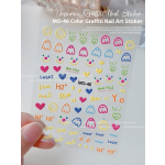 Nail Art Decals Manufacturer - Cute 3D Embossed Colorful Plastic Smiley Heart Design DIY Stickers