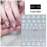 Nail Stickers Factory - Hot Sale Gradient Cute Kitty Bow 3D Fashion Plastic Cat Paw DIY Decals