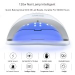 UV LED Nail Lamp Factory - Professional 120W Portable Lightweight ABS Square 4 Timer Settings