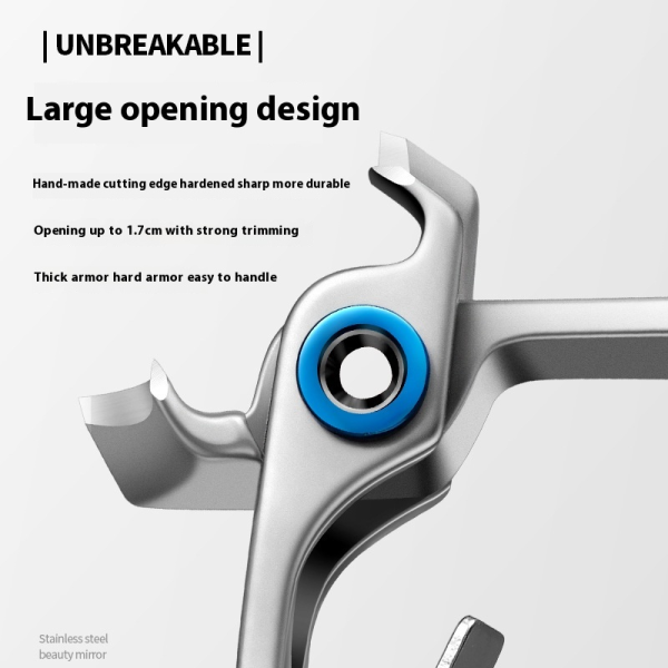 Manicure Tool Set Manufacturer - Large Opening Square Stainless Steel Nail Clippers Scissors Solid Craft