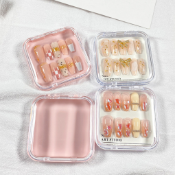 Nail Art Tips Box Manufacturer - Solid Plastic Wearable Organizing Box Trendy Display Storage Gift Box