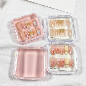 Nail Art Tips Box Manufacturer - Solid Plastic Wearable Organizing Box Trendy Display Storage Gift Box