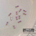 Nail Art Accessories Factory - Versatile 3D French Mini Bows Pearl Rhinestone Heart Alloy Metal