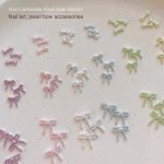Nail Art Accessories Factory - Versatile 3D French Mini Bows Pearl Rhinestone Heart Alloy Metal