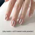 Nail Powder Manufacturer - Sky Mirror Ultra Shiny Moonlight Chrome White Aurora Glitter Dust Professional