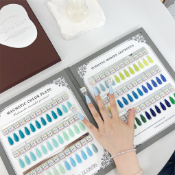 Nail Art Display Booklet Factory - Popular Cross-Border Magnetic Suction Removable Testable Color Plate