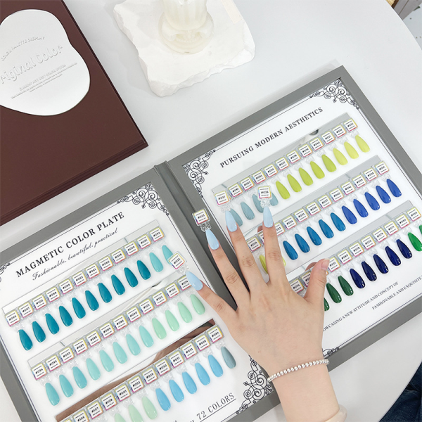 Nail Art Display Booklet Factory - Popular Cross-Border Magnetic Suction Removable Testable Color Plate