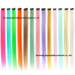 Clip-In Hair Extensions Supplier - 64 Colors Heat Resistant Synthetic Wefts for Styling