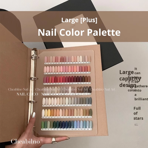 Nail Swatch Book Factory - Kraft Paper with Ring Binder Removable Gel Color Chart Salon Home Display