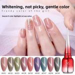 Magnetic Nail Polish Factory - 2024 High Gloss Japanese Style 9 Colors Red Bottle Cat Eye LED Lamp