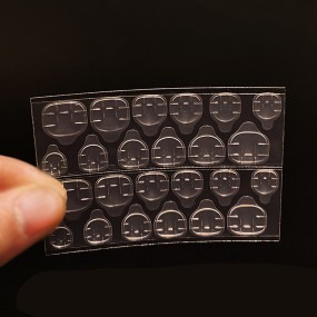 Nail Adhesive Tape Supplier - 24 Pcs Waterproof Transparent Jelly Double-Sided for Manicure Pedicure