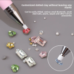 Nail Art Pen Supplier - Professional Rotating Gradient Dot Rhinestone Salon Tool with Plastic Brush