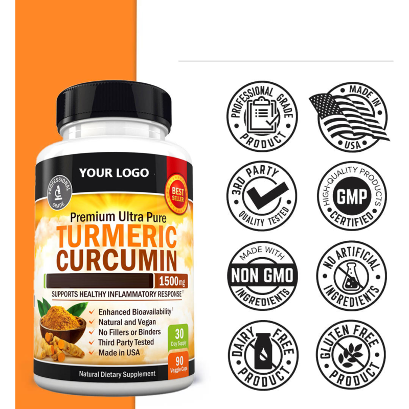Curcumin Powder Manufacturer - Hot Sales Dietary Supplement 1500mg Turmeric Curcumin 95% Extract