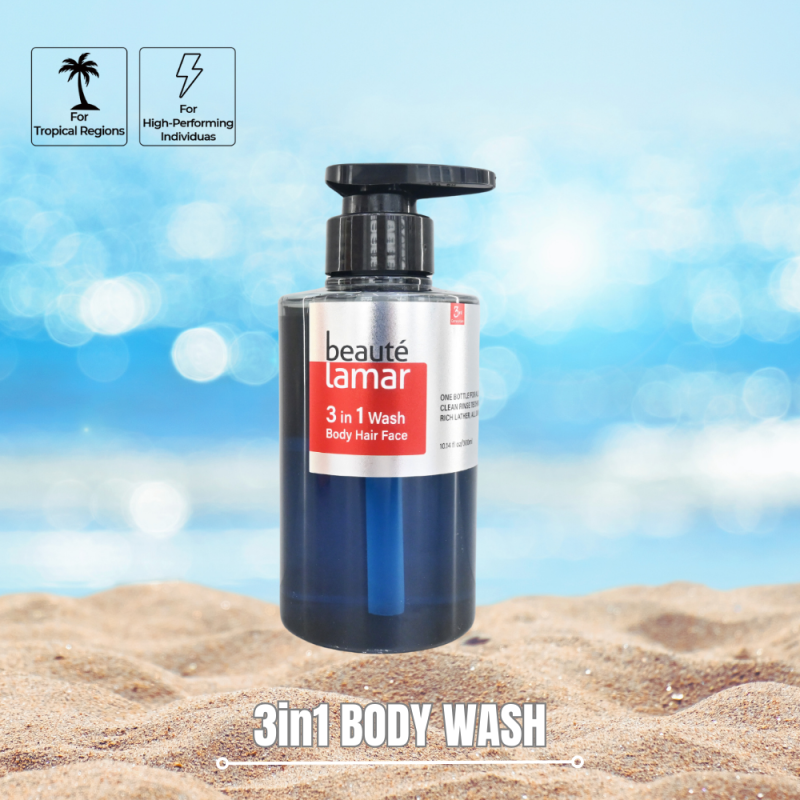 3 in 1 Body Wash Factory - 24 Hour Clean for Body Face Hair Shampoo Unisex