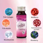 Wellness Shots Factory - Portable Beauty Glow Blend Low Sugar Cranberry Wellness Shots Collagen Drink