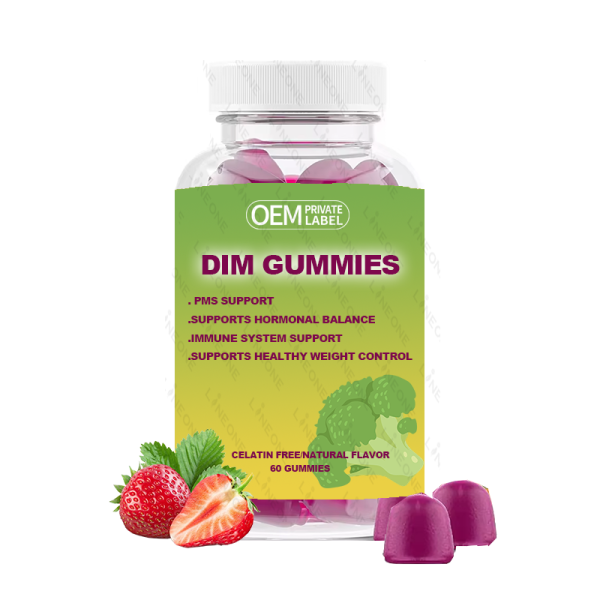 DIM Supplement Gummies Factory - 200mg Estrogen Helps Women with Hormonal Menopause Relief Gummies