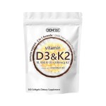 Vitamin D3 K2 Softgel Supplier - Customizable Softgel Capsule Vitamin D3+K2 Natural Ingredients Adult