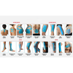 Kinesiology Tape Factory - Latex-free Hypoallergenic Hip Pre-Cut Cotton Elastic Kinesiology