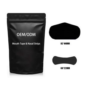 Mouth Tape Supplier - Athena Premium Silk Sleep Black Mouth Tape Sports Sweat-Proof Nose Strips