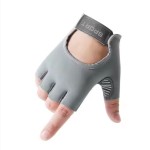 Fitness Gloves Supplier - Anti Slip Leather Half Finger Breathable Liquid Silicone Shockproof Training