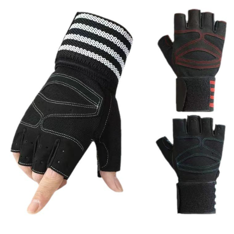 Weightlifting Gloves Manufacturer - Men Women Breathable Non-slip Outdoor Sports Wriststrap Half Finger