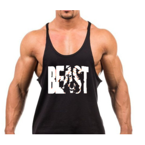 Fitness Tank Top Manufacturer - Factory Custom logo Plus Size Custom Fitness Gym Tank Top Men Sports