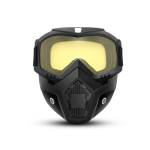 Motorcycle Mask Supplier - One Full Face Wind Dust Proof Mask with Detachable Goggles Half Helmet