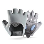 Fitness Gloves Supplier - Anti Slip Leather Half Finger Breathable Liquid Silicone Shockproof Training