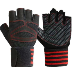 Workout Gloves Supplier - Men Women Built-In Wrist Wraps Full Palm Protection Extra Grip Gym Gloves