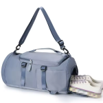 Travel Duffle Bag Supplier - Waterproof Women Men Travel Overnight Large Black with Shoe Compartment