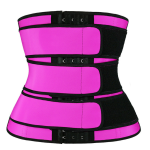 Waist Trainer Manufacturer - Fieste New Design Quality Black 3 Belt Neoprene Waist Tummy Wrap