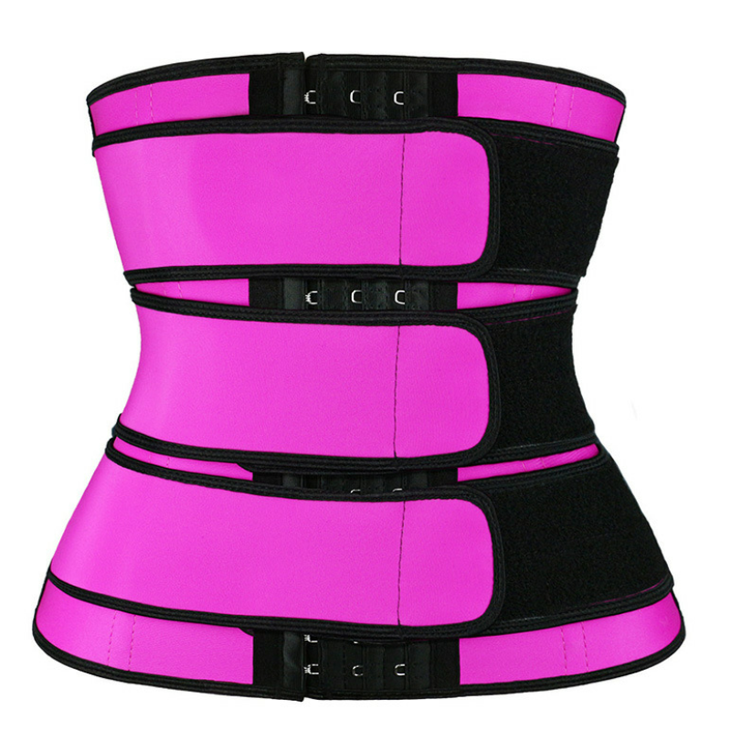 Waist Trainer Manufacturer - Fieste New Design Quality Black 3 Belt Neoprene Waist Tummy Wrap