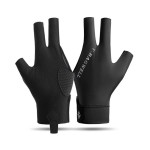 Cue Gloves Factory - Anti Slip Sweat Wicking 3 Finger Universal Fit Breathable Billiards Gloves