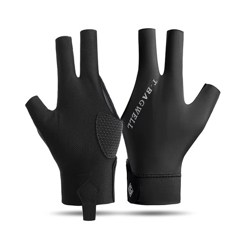 Cue Gloves Factory - Anti Slip Sweat Wicking 3 Finger Universal Fit Breathable Billiards Gloves