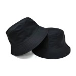 Bucket Hat Supplier - Wholesale Unisex Reversible Double Sided Black Fashion Cap
