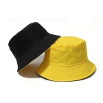 Bucket Hat Supplier - Hot Sale Black Reversible Double Sided Unisex Fashion Cap