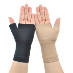 Wrist Support Supplier - Medical Elastic Full Palm protection Compression Sleeve Recovery Half Finger Gym Belt