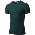 Sport T Shirts Manufacturer - Wholesale Gym Wear 11 Colors Elastic O-Neck Dry Gym Bodybuilding Tops