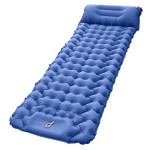 Sleeping Pad Supplier - Camping Sleeping Pad Ultralight Camping Mat with Pillow Built-in Foot Pump Inflatable