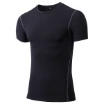 Sport T Shirts Manufacturer - Wholesale Gym Wear 11 Colors Elastic O-Neck Dry Gym Bodybuilding Tops
