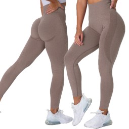 Yoga Leggings Supplier - Plus Size Seamless Womens Fat Butt Running Sportswear Workout Gym High Waist