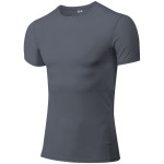 Sport T Shirts Manufacturer - Wholesale Gym Wear 11 Colors Elastic O-Neck Dry Gym Bodybuilding Tops